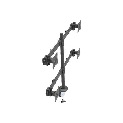 0065030867795-StarTech.com ARMQUAD - Bras support pour 4 écrans jusqu'à 27" - fixation pince - noir-Angle gauche-2