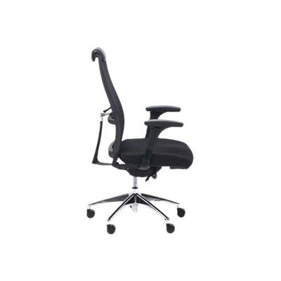 3760185029223-Fauteuil de bureau ergonomique TENEESEE - accoudoirs réglables - appui-tête amovible - noir-Gauche-3