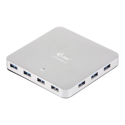 8595611700675-i-Tec USB 3.0 Metal Charging HUB - Hub - 10 x SuperSpeed USB 3.0 - de bureau-Angle droit-0