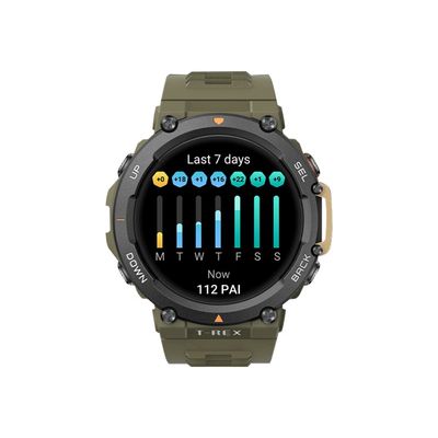 6972596105039-Amazfit T-Rex 2- montre connectée - affichage 1.39" - vert-Avant-4