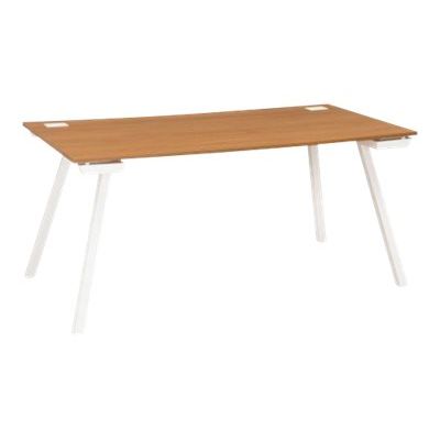 3483600495310-Bureau - SUNDAY - noyer - L 160 cm - pieds trapèze-Angle gauche-0