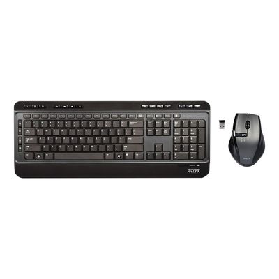 3567049009014-PORT Connect - ensemble clavier et souris sans fil silencieux- AZERTY -Avant-1