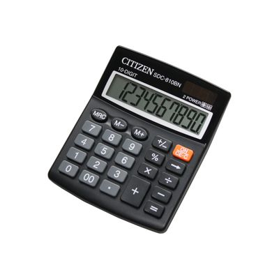 4562195139850-Calculatrice de bureau Citizen SDC-810BN - 10 chiffres - alimentation batterie et solaire-Angle droit-0