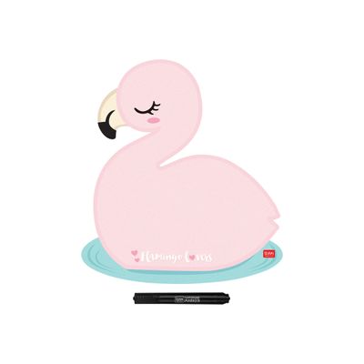 8058093949951-Legami - Tableau blanc magnétique "flamant rose"-Avant-0