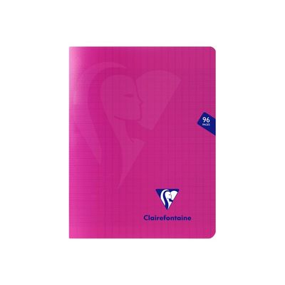 3329683137412-Clairefontaine Mimesys - Cahier polypro 17 x 22 cm - 96 pages - grands carreaux (Seyes) - rose-Avant-0