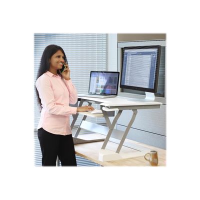 0698833048278-Ergotron WorkFit-T - Station de travail assis-debout - blanc-Angle droit-2