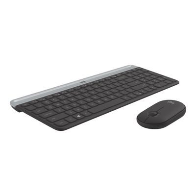 5099206086463-Logitech MK470 - Ensemble clavier et souris sans fil - ultra fin - Azerty - graphite-Angle gauche-2