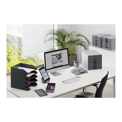 4005546701967-Durable Varicolor - Corbeille à courrier-Angle gauche-5