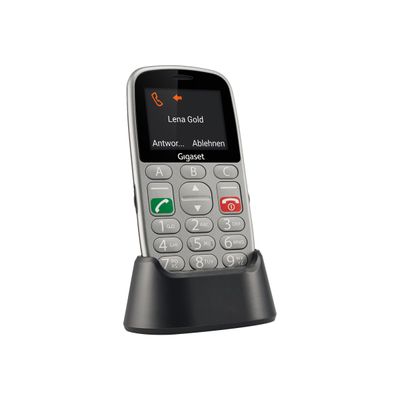 4250366858838-Gigaset GL390 - argent titane - 32 Mo - GSM - téléphone mobile-Angle gauche-3