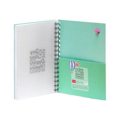 8054320565567-Legami - Carnet de notes - A5 - 200 pages - ligné - air balloon-Angle droit-3