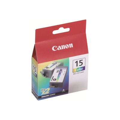 4960999174983-Canon BCI-15 - Pack de 2 - cyan, magenta, jaune - cartouche d'encre originale-Angle gauche-1