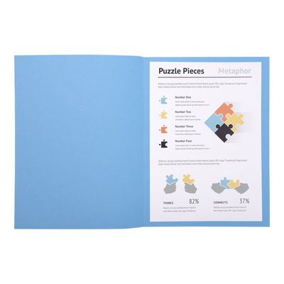 3288583301104-Exacompta Super 210 - 5 Paquets de 100 Chemises - 210 gr - bleu vif-Avant-3