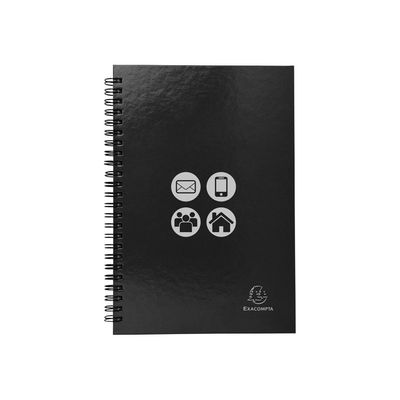 3130631187294-Eaxcompta Iderama - 5 Répertoires à spirale - 22 x 16 cm - 138 pages - couleurs assorties-Avant-2