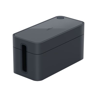 4005546994376-DURABLE CAVOLINE BOX S - boîtier range câbles - l246 x H116 x P128 mm - graphite-Angle droit-0