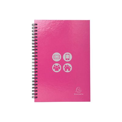 3130631187294-Eaxcompta Iderama - 5 Répertoires à spirale - 22 x 16 cm - 138 pages - couleurs assorties-Avant-3