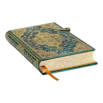 9781439732168-Paperblanks Turquose Chronicles Mini - Carnet 9,5 x 14 cm - 240 pages - ligné - bleu-vert-Angle gauche-2