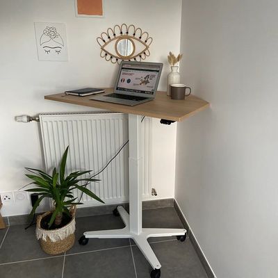 3760350282224-Bureau ELLIOT d'angle L100 - pieds blanc - plateau imitation chêne--1