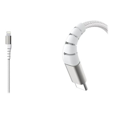 3571211455974-Bigben - câble de charge et de synchronisation USB/Connectique Lightning - 1.2 m - blanc-Gros plan-1