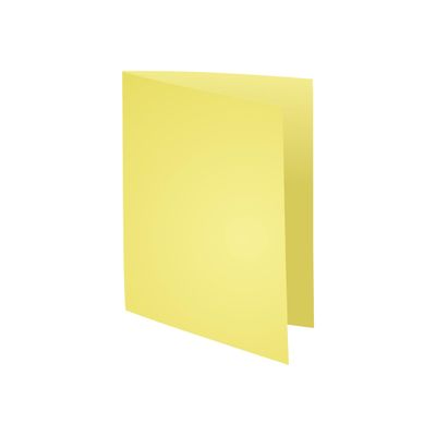 3288583400050-Exacompta Super 160 - 5 Paquets de 100 Chemises - 160 gr - jaune canari-Angle droit-1
