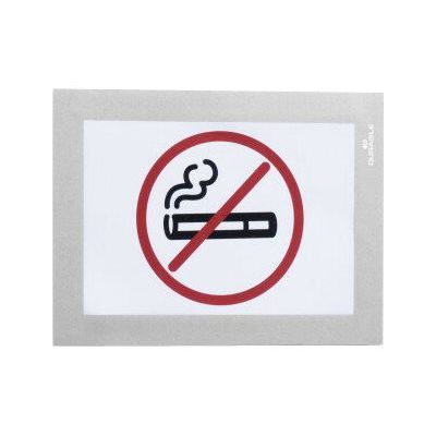 4005546405933-Durable Duraframe - Cadre d'affichage adhésif - A6 - argent-Avant-0