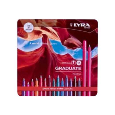 4084900603390-Lyra Graduate - 15 Feutres fins - couleurs chaudes-Avant-0