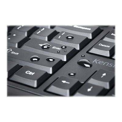 5028252602730-Kensington Pro Fit Ergo - Ensemble clavier et souris sans fil - Azerty - noir-Gros plan-7