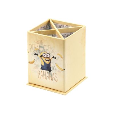 3329688127456-Les Minions - Pot à crayons rectangulaire modèle bananas - Clairefontaine-Angle droit-0
