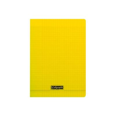 3210330183343-Calligraphe 8000 - Cahier polypro A4 (21x29,7 cm) - 96 pages - petits carreaux (5x5 mm) - jaune-Avant-0
