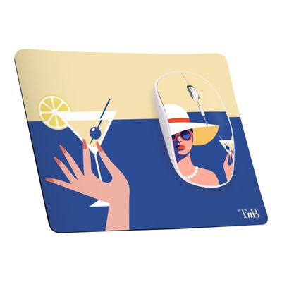 3303170114414-T'nB EXCLUSIV COCKTAIL - Souris sans fil + tapis souris-Angle gauche-0