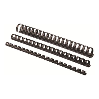 077511534614-Fellowes - 100 anneaux de reliure en plastique - 10 mm - jusqu'à 55 feuilles - noir-Angle droit-0