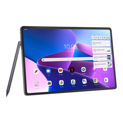 0196118109527-Lenovo Tab P12 Pro ZA9D - tablette 12,6" - 128 Go - gris-Angle gauche-3