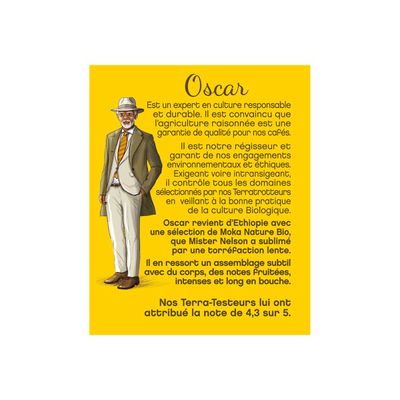 3760264902362-Terramoka Sir Oscar - 60 capsules de café type Nespresso - arabica-Gros plan-2