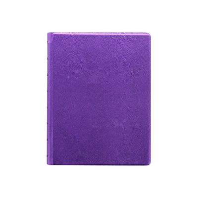 5015142284817-Filofax Saffiano - Carnet de notes à spirale A5 - violet métallique-Avant-0