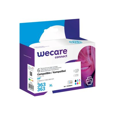 3112539818753-Cartouche compatible HP 363 - pack de 6 - noir, cyan, magenta, jaune, magenta clair, cyan c-Angle gauche-1