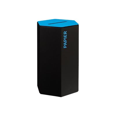 3019920590307-Rossignol HEXATRI - Poubelle de tri bleu/noir - 50L-Angle gauche-1