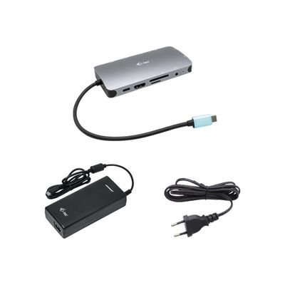 8595611705441-i-Tec USB-C Metal Nano Dock - Station d'accueil - USB-C / Thunderbolt 3 - VGA, HDMI - GigE - 112 W-Avant-0
