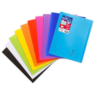 3037929814019-Clairefontaine Koverbook - Cahier polypro 24 x 32 cm - 96 pages - grands carreaux (Seyes) - disponible dans diff--0