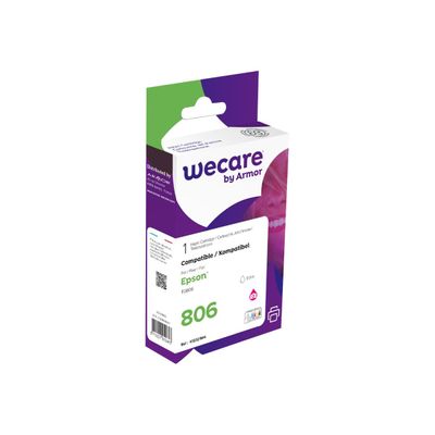 8715057012693-Cartouche compatible Epson T0806 Colibri - magenta clair - Wecare-Angle gauche-0