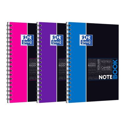 3020120121222-Oxford Etudiants - Cahier Notebook B5 (19 x 25 cm) - 160 pages - grands carreaux (Seyes) - double spirale - disponib-Angle gauche-8