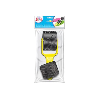 4007817138083-FIMO Kids  - 2 rouleaux  - motifs briques, fer à cheval-Avant-0