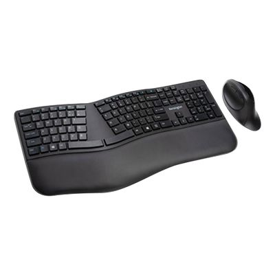 5028252602730-Kensington Pro Fit Ergo - Ensemble clavier et souris sans fil - Azerty - noir-Angle gauche-3