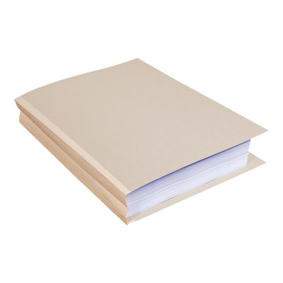 3288587701092-Exacompta Forever - 10 Paquets de 25 Chemises dos toilé - 320 gr - gris-Angle gauche-2