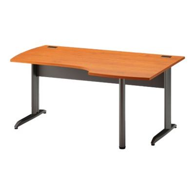 3483600753427-Bureau compact à droite JAZZ+ - 160 cm - Pieds métal - Aulne-Angle droit-0