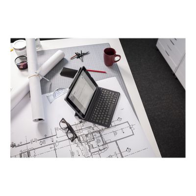 0840056136175-ZAGG Pro Keys - Porte folio avec clavier pour iPad (7e gen, 8e gen) - noir/gris-Angle gauche-4