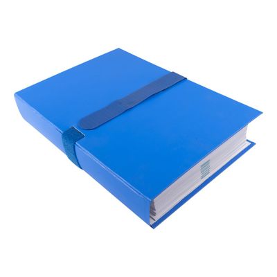 3130632026424-Exacompta - 10 Chemises extensibles à sangle - bleu-Angle gauche-1