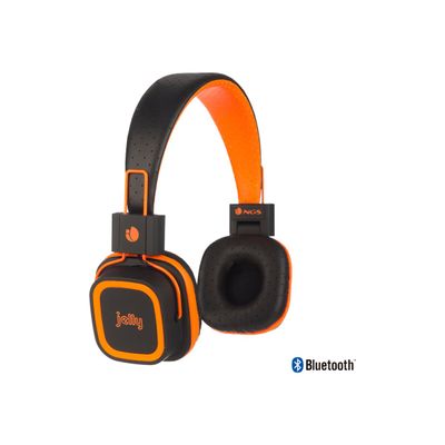 8435430602456-NGS Artica Jelly - Casque - sans fil - Bluetooth - orange-Angle gauche-3