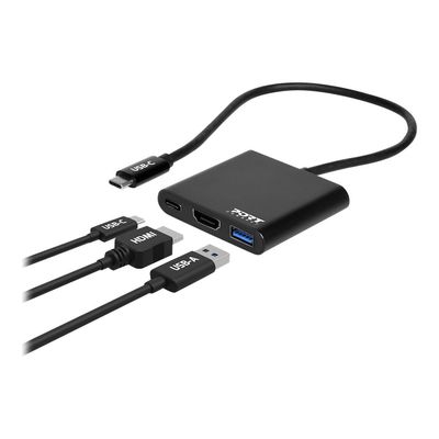 3567049001407-PORT Connect - mini station d'accueil USB-C pour PC et Mac - HDMI, USB 3.0-Angle droit-0