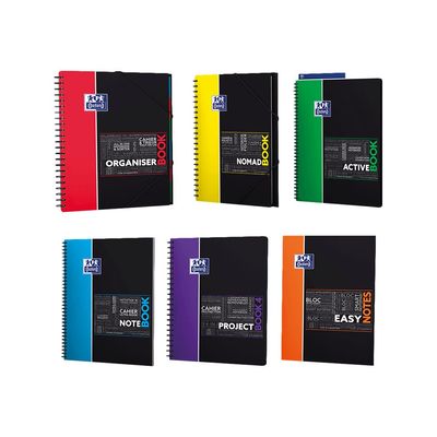3020120121222-Oxford Etudiants - Cahier Notebook B5 (19 x 25 cm) - 160 pages - grands carreaux (Seyes) - double spirale - disponibl-Angle droit-7