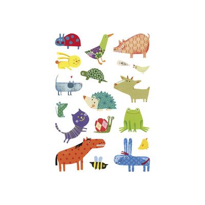 3609510910310-Maildor - 6 feuilles gommettes animaux-Avant-1