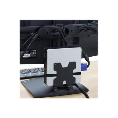 0698833008241-Ergotron DS100 - Pied avec support de fixation pour 2 écrans jusqu'à 24" - noir-Gros plan-3